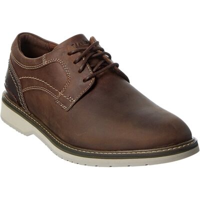 Clarks Monahan Plain Leather Oxford Brown 10 Clarks Monahan Plain Leather Oxford Brown 10
