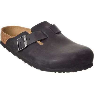 Birkenstock Boston BS Narrow Leather Clog Black 39 Birkenstock Boston BS Narrow Leather Clog Black 39