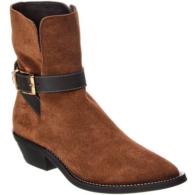 TOD's TODs Gomma Suede Bootie Brown 35 TOD's TODs Gomma Suede Bootie Brown 35