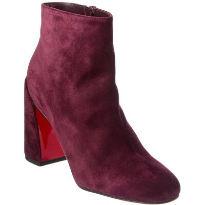 Christian Louboutin Jane 85 Suede Bootie Red 37.5 Christian Louboutin Jane 85 Suede Bootie Red 37.5