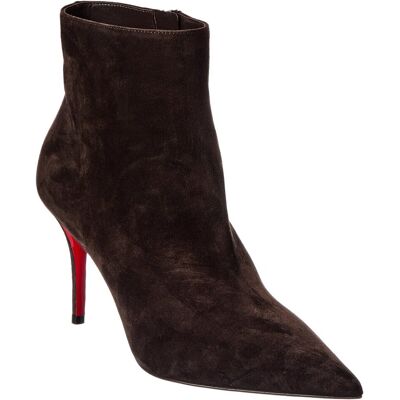 Christian Louboutin Miss Z 80 Suede Bootie Brown 39.5 Christian Louboutin Miss Z 80 Suede Bootie Brown 39.5