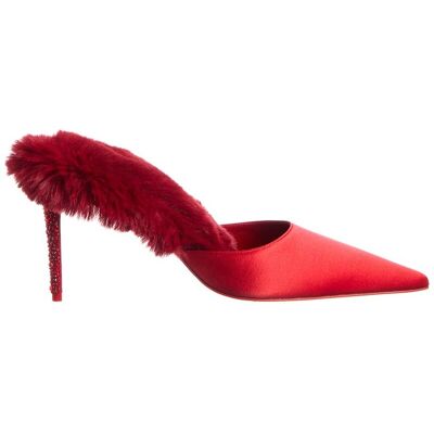 Christian Louboutin Km 85 Suede Mule Red 36 Christian Louboutin Km 85 Suede Mule Red 36