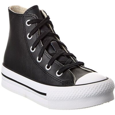 Converse Chuck Taylor All Star Eva Lift Leather High-Top Sneaker Black 2.5 Converse Chuck Taylor All Star Eva Lift Leather High-Top Sneaker Black 2.5