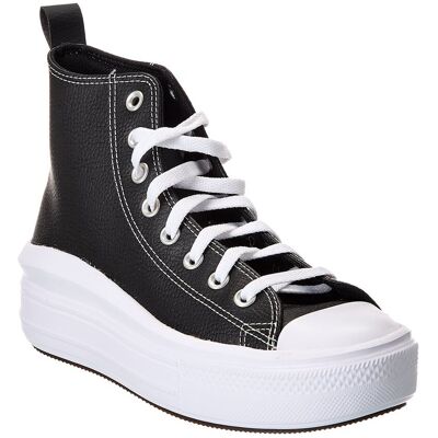 Converse Chuck Taylor All Star Move Leather High-Top Sneaker Black 6 Converse Chuck Taylor All Star Move Leather High-Top Sneaker Black 6