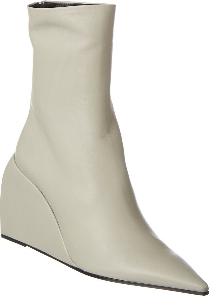 Off-White Dolls Leather Wedge Boot Grey 38