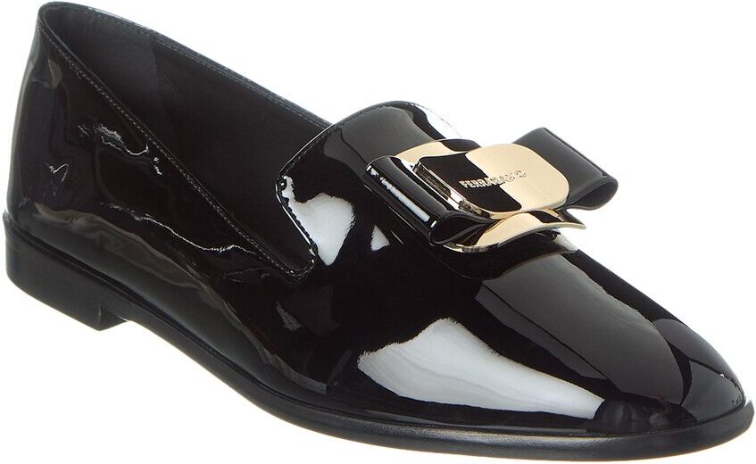 Salvatore Ferragamo Ferragamo New Zamira Patent Loafer Black 6.5 C