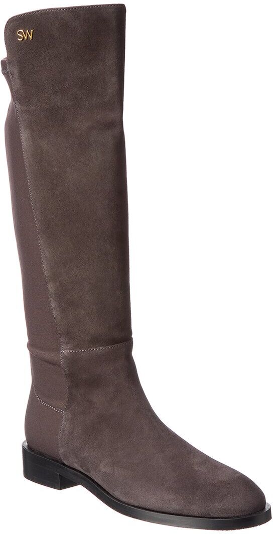 Stuart Weitzman Keelan City Suede Knee-High Boot Grey 7.5