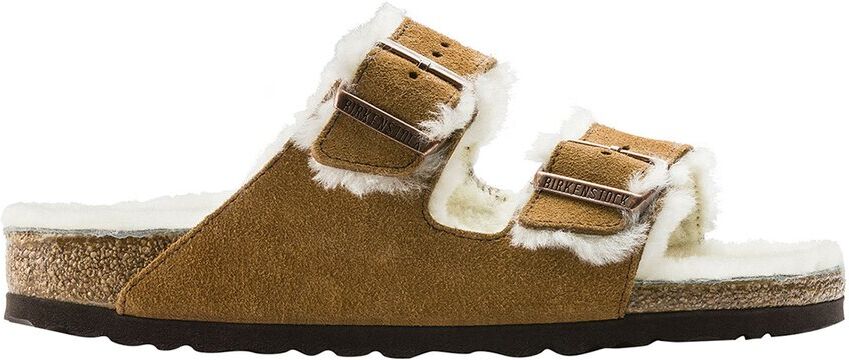 Birkenstock Women's Arizona Shearling Narrow Sandal Brown 44