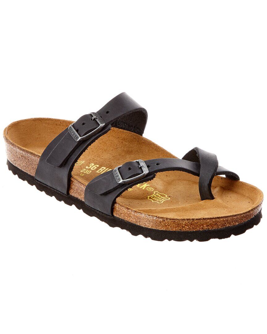 Birkenstock Women's Mayari Oiled Leather Sandal Black 39