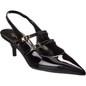 CELINE Judy Patent Slingback Pump Black 40