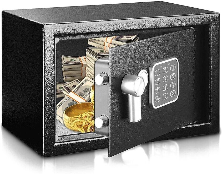 SereneLife Compact Electronic Safe Box Black NoSize