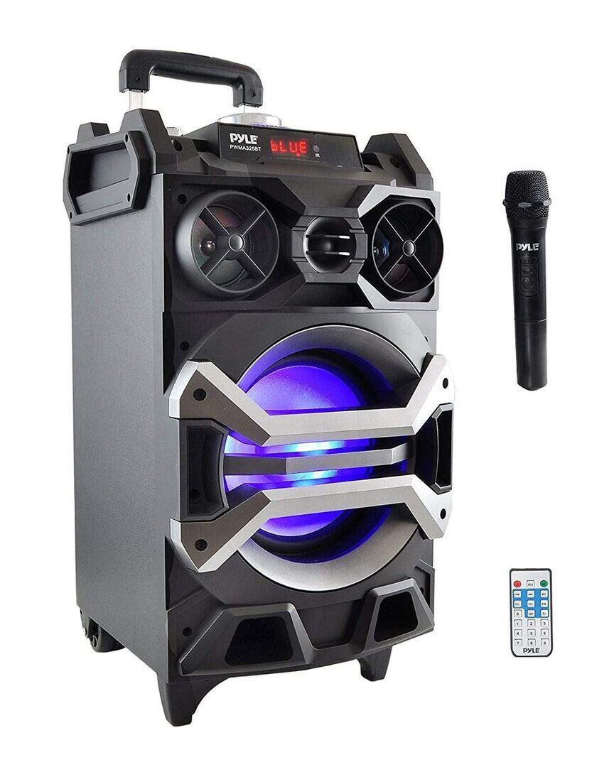 Pyle Portable Blue Bluetooth Karaoke Speaker System Black NoSize