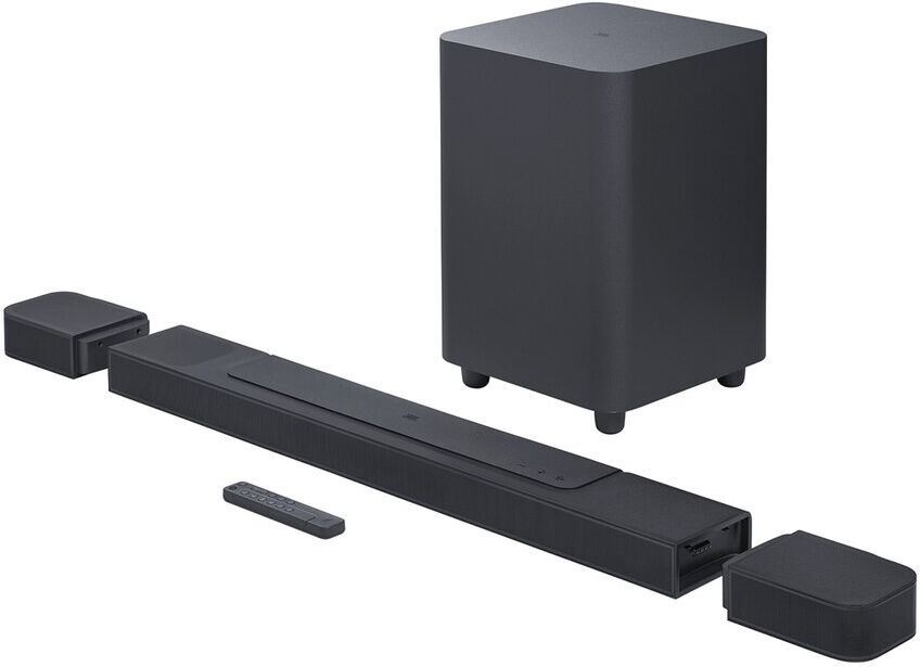 JBL Bar 1000 7.1.4 Channel Soundbar with Detachable Surround Speakers & Subwoofer Black NoSize