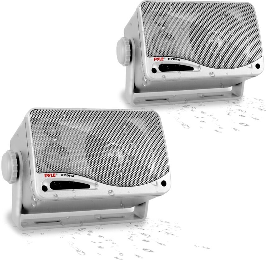 Pyle Weather Proof Mini Box Speaker System Silver NoSize