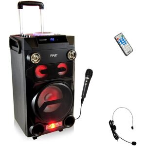 Pyle Portable Red Bluetooth Karaoke Speaker System Black NoSize