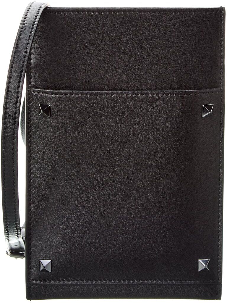 Valentino Rockstud Leather Smartphone Case Black u