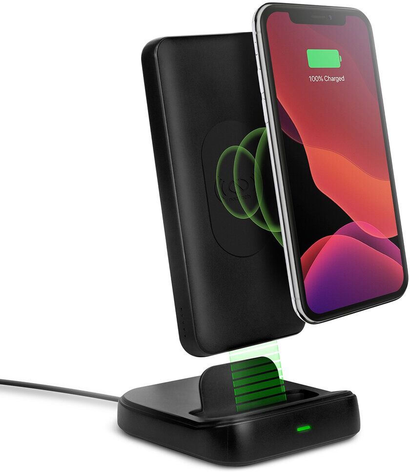 Naztech Core 2-In-1 Charging Dock + Wireless Power Bank Black NoSize