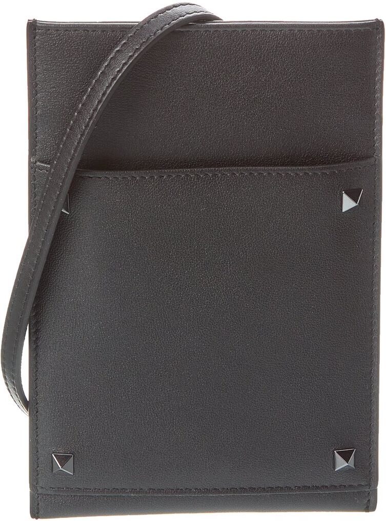 Valentino Rockstud Leather Smartphone Case Black u