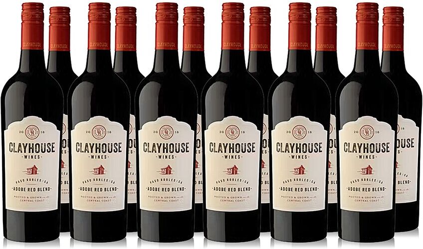 Vintage Wine Estates Clayhouse 2019 Paso Robles Adobo Red Blend: 6 or 12 Bottles NoColor 12 pack