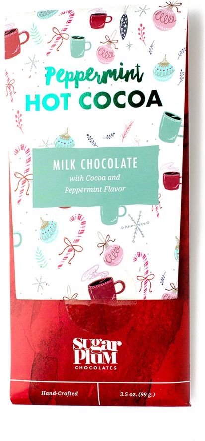 Sugar Plum Pack of 4 Peppermint Hot Cocoa Chocolate Bars NoColor NoSize