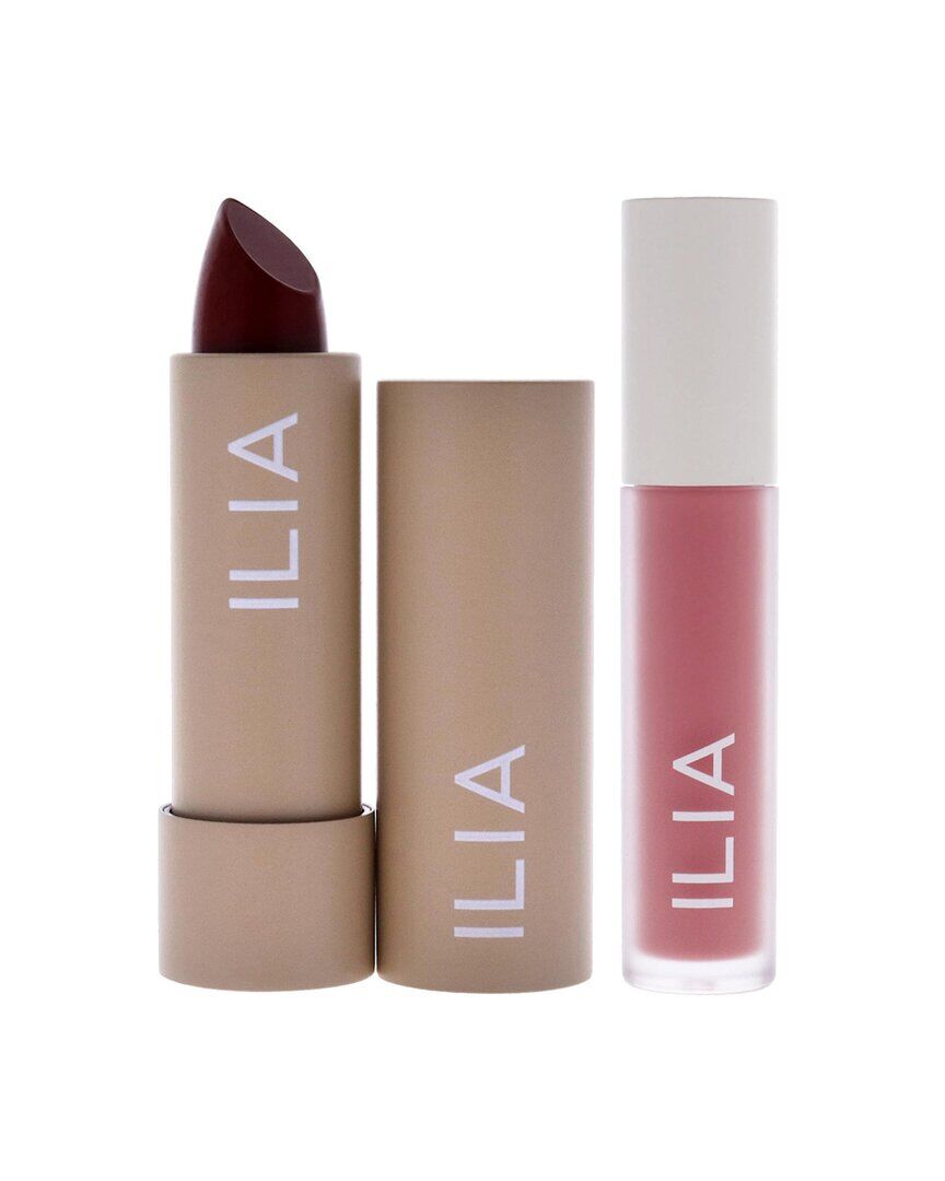 ILIA Beauty Color Block High Impact Lipstick - Tango & Balmy Gloss Tinted Lip Oil - Petals Kit NoColor NoSize