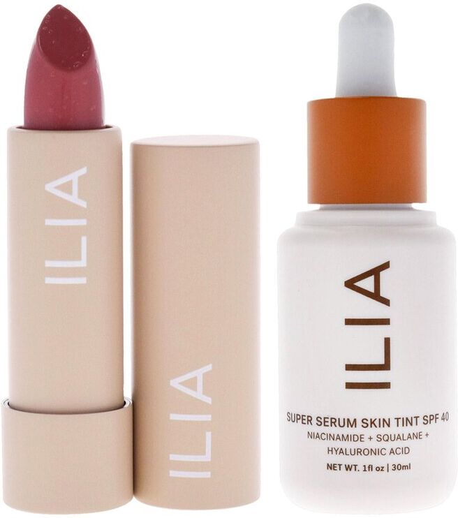 ILIA Beauty Color Block High Impact Lipstick - Wild Rose & Super Serum Skin Tint Foundation SPF 40 - ST14 Dominica Kit NoColor NoSize