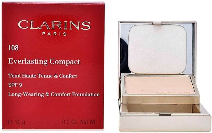 Clarins 0.3oz 108 Sand Everlasting Compact Foundation NoColor NoSize