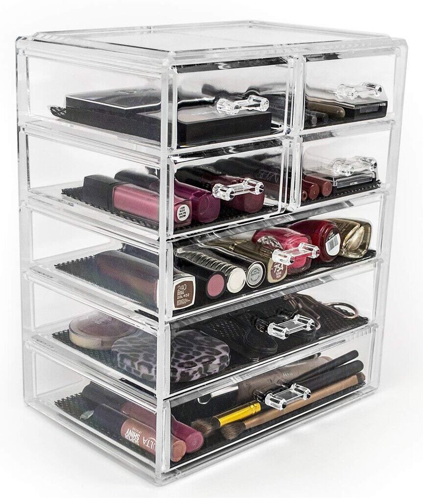 Sorbus Acrylic Cosmetics Makeup & Jewelry Storage Case Display NoColor NoSize