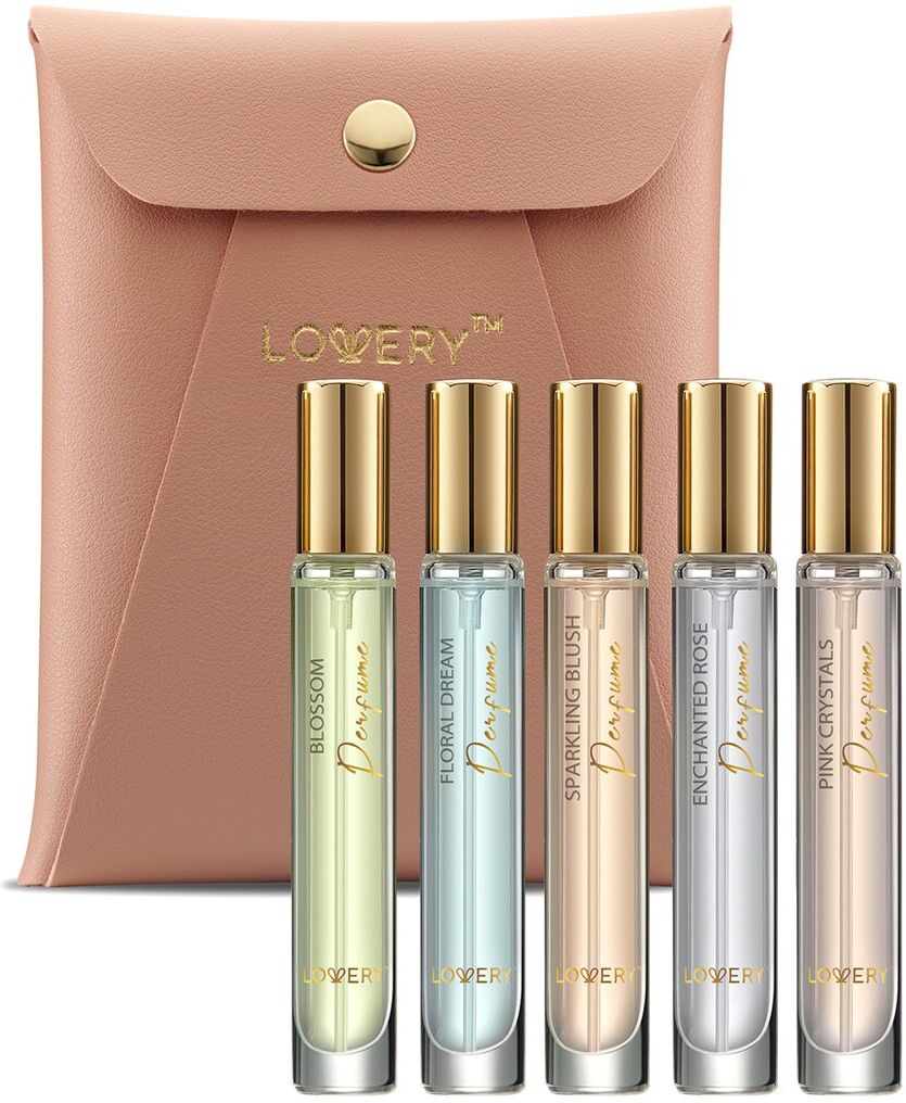 Lovery 6pc Eau de Parfum Perfumes for Women, Floral Fragrances with Leather Pouch NoColor NoSize