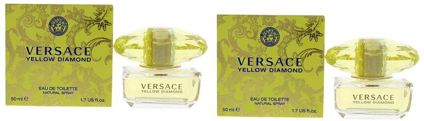 Versace Women's 1.7oz Yellow Diamond EDT Pack of 2 NoColor NoSize