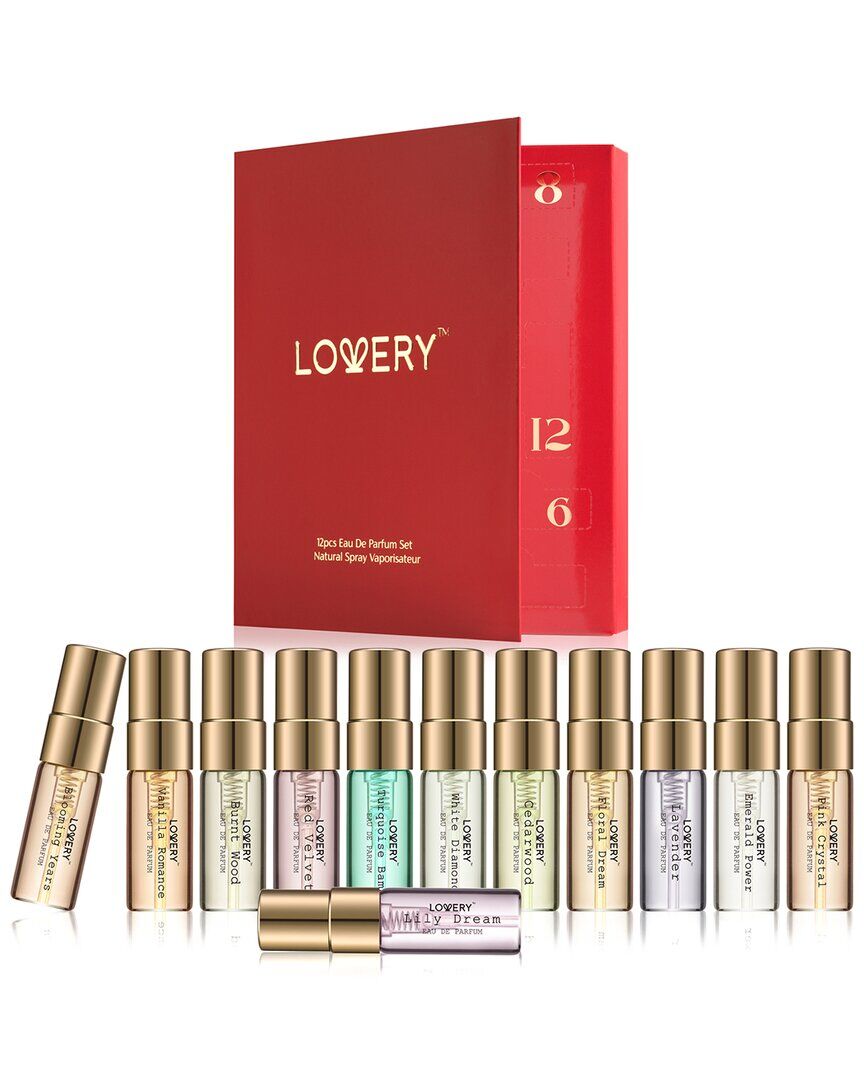 Lovery 12 Days of Glow, 12pc Assorted Sampler Travel Perfume Gift Set NoColor NoSize