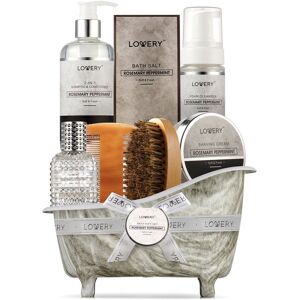Lovery Premium Bath and Body Beauty Basket, Rosemary Peppermint Home Spa Set NoColor NoSize