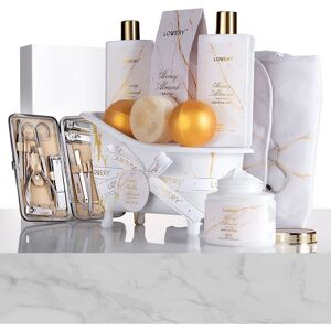 Lovery Aromatherapy Spa Gifts 31pc Self Care Kit, Luxury Honey Almond Gifts White NoSize