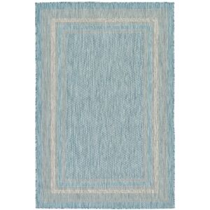 Unique Loom Soft Border Machine-Made Indoor/Outdoor Rug NoColor Runner: 2' x 6'