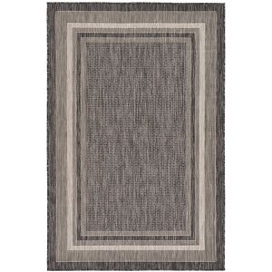 Unique Loom Soft Border Machine-Made Indoor/Outdoor Rug NoColor Runner: 2' x 6'