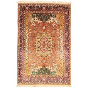 Via Como Persia Fine Tabriz Wool & Silk Area Rug Multicolor 5' x 8'