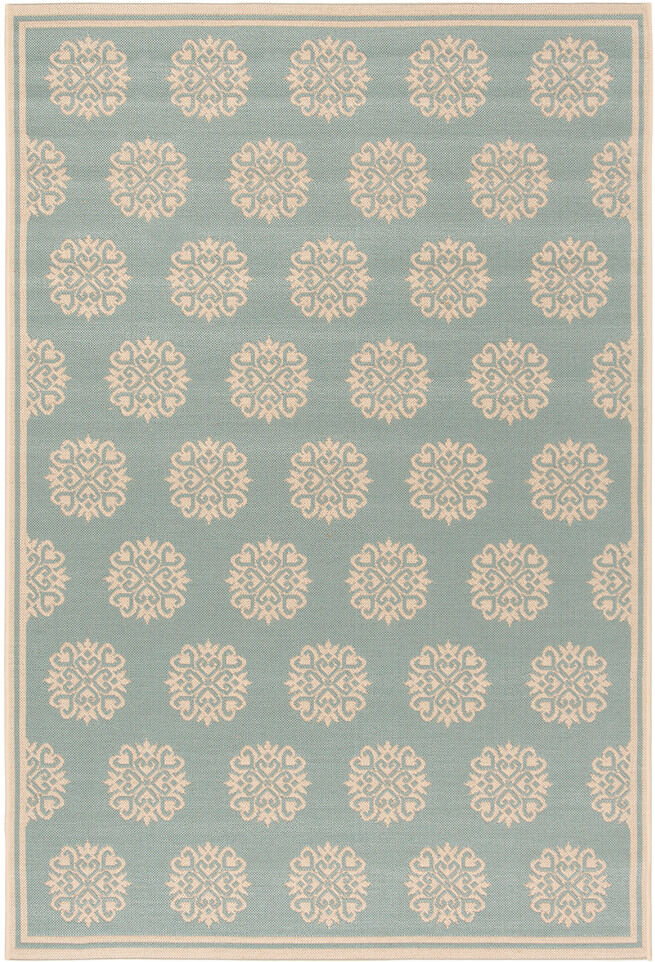 Safavieh Beach House Indoor/Outdoor Rug Aqua Runner: 2' x 8'