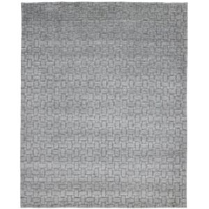 Solo Rugs Peyton Handmade Wool-Blend Area Rug Gray 3' x 5'
