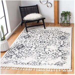 Safavieh Moroccan Tassel Shag Polyester & Polypropylene Rug White 5' x 8'