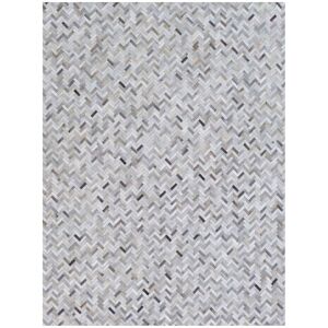 Exquisite Rugs Mosaic Leather Cowhide Rug NoColor 5' x 8'