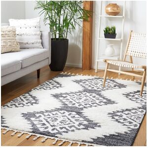 Safavieh Moroccan Tassel Shag Polypropylene Pile Rug Grey 3' x 5'