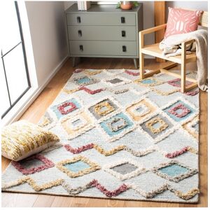 Safavieh Kenya Hand Tufted Wool Rug Grey Runner: 2' x 8'