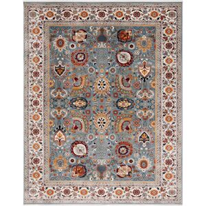 Lauren Ralph Lauren Ashby Cotton, Polyester Rug Blue Runner: 2' x 8'