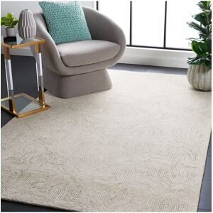 Safavieh Abstract Driftrock Hand-Tufted Wool-Blend Rug Ivory Round: 6'