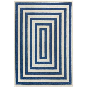 JONATHAN Y Bandol Modern Classic Mitre Stripe Area Rug Navy 5' x 8'