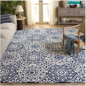 Safavieh Metro Wool & Cotton Rug Blue Runner: 2' x 8'