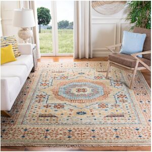 Safavieh Samarkand Hand Knotted Wool Rug Ivory 9' x 12'
