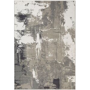 AR Rugs Amer Rugs Alpine Ehra Abstract Runner Rug Ivory 5' x 8'