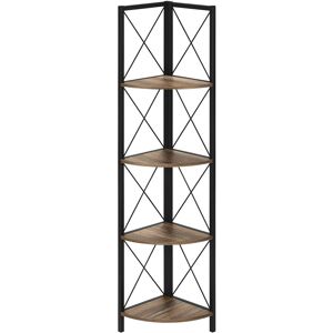 Monarch Specialties 4-Tier 60in Corner Etagere Brown NoSize