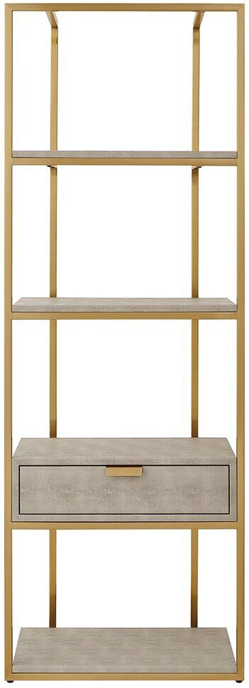 Nicole Miller Isidro Cream/Gold Bookshelf White NoSize